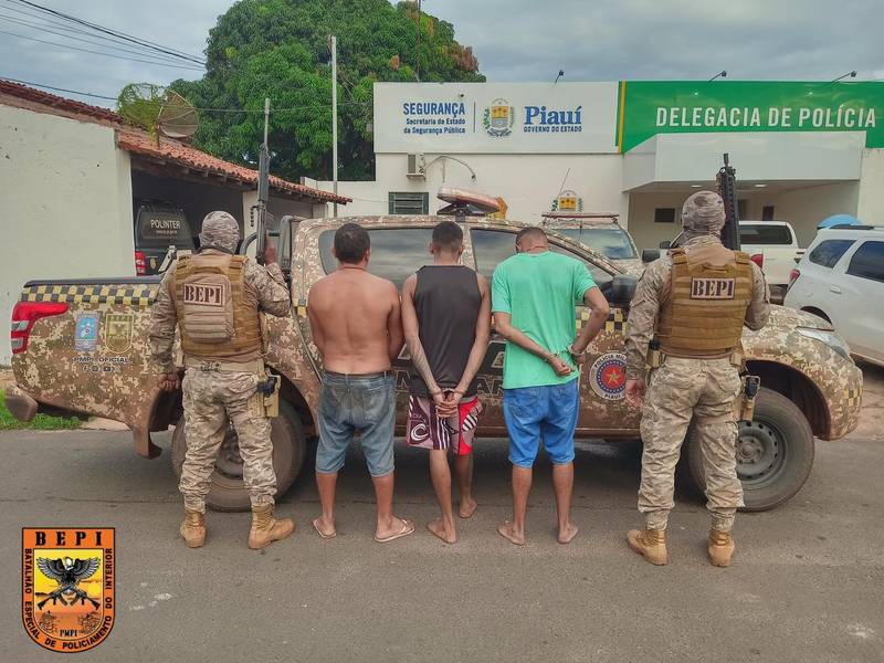 Trio suspeito de diversos crimes é preso na zona rural de Luzilândia