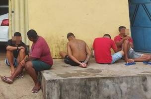 Criminosos presos pela Polícia Militar do Piauí (Foto: Reprodução/Whatsapp)