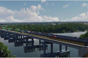 Ilustração da nova ponte sobre o Rio Poti (Foto: Ascom)