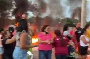 Protesto em Teresina (Foto: Reprodução/WhatsApp)