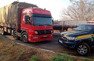 Carga ilegal de madeira é apreendida durante fiscalização da PRF na BR-222. (Foto: Reprodução/ PRF-PI)