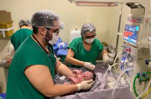 Lucka Ghael: o primeiro bebê a nascer na Nova Maternidade Dona Evangelina Rosa. (Foto: Reprodução/ ASCOM)