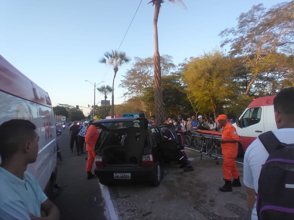 O trânsito na região ficou congestionado.