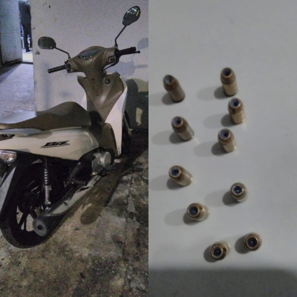 Moto sem placa e munições apreendidas em abordagem da PM-PI