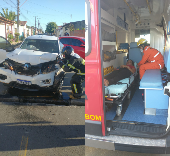 O carro da vítima ficou em estado de perda total