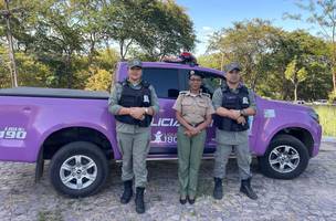 Equipe da Patrulha Maria da Penha, da Polícia Militar do Piauí (PM-PI). (Foto: Luis Fernando Amaranes/ Correio Piauiense)