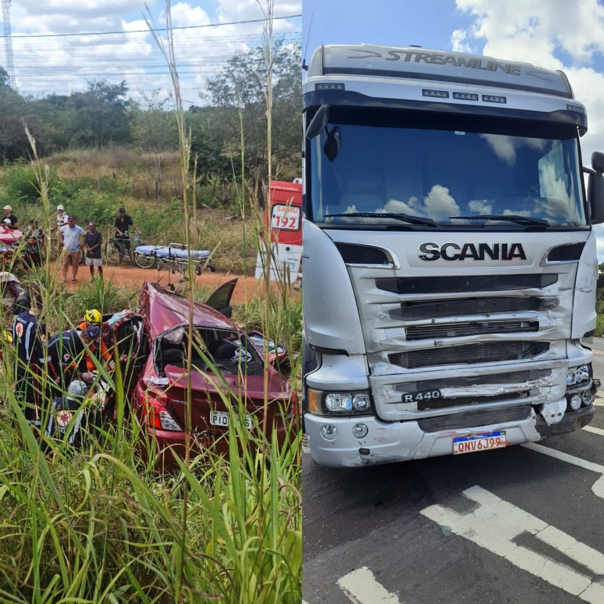 Grave acidente deixa um morto e três feridos em Piripiri.