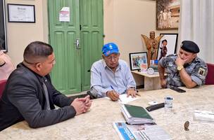 Reunião sobre segurança de enfermeiros do SAMU (Foto: Reprodução/Ascom)