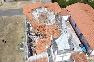 Vista do teto da Igreja Matriz de São Raimundo Nonato. (Foto: Reprodução/ Internet)