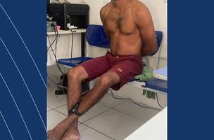 Homem é preso por violência doméstica em Teresina. (Foto: Reprodução/ SSP-PI)