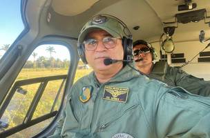 PM envia helicóptero para o Sul do estado em combate ao incêndio (Foto: Ascom)