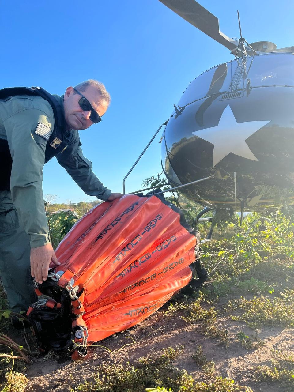 PM envia helicóptero para o Sul do estado em combate ao incêndio