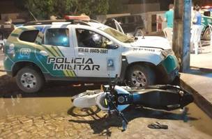 Polícia Militar prende suspeito de roubo e recupera motocicleta. (Foto: Reprodução/ PM-PI)