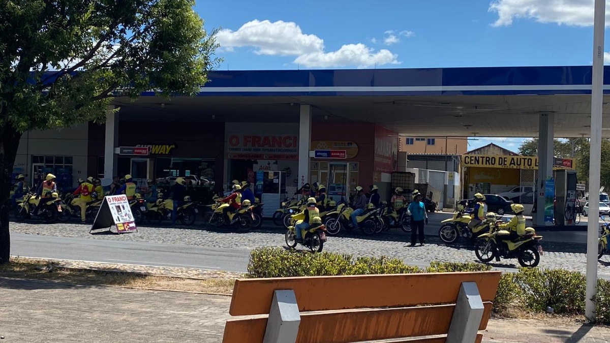 Protesto de mototaxistas em Teresina