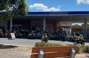 Protesto de mototaxistas em Teresina (Foto: Narcílio Costa/Correio Piauiense)