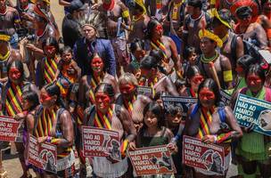 Indígenas criticam o Marco Temporal. (Foto: Reprodução/ Ascom)
