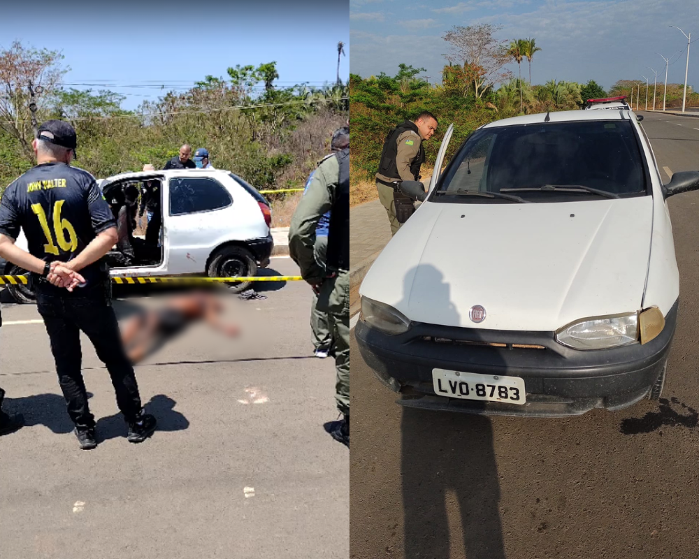 O carro foi encontrado na Estrada da Alegria, após a Estação de Tratamento de Esgoto da Águas de Teresina.