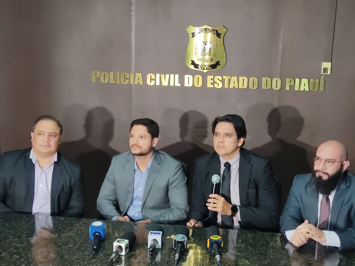 Coletiva de imprensa da Polícia Civil do Piauí.