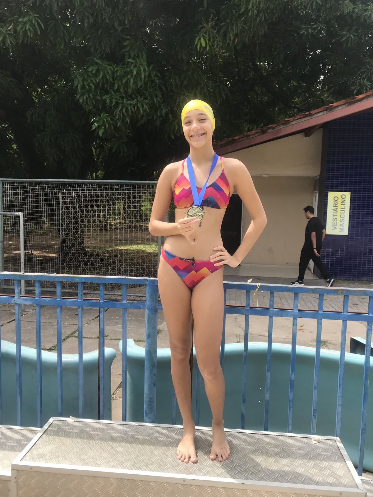 Sophia Campelo, uma das principais atletas de natação do estado.