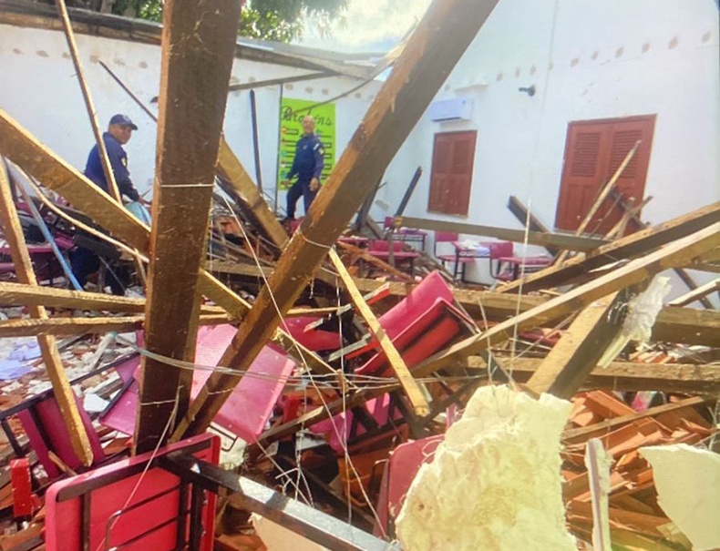 Desabamento em escola particular deixa 17 crianças feridas no Norte do Piauí.