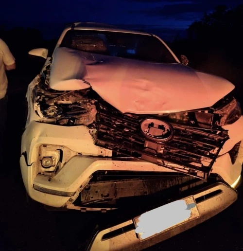 Imagens do veículo após o acidente.