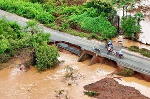 Fortes chuvas deixam sete famílias ilhadas e danificam rodovias no Piauí. (Foto: Reprodução/Cidadesnanet)