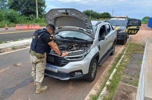 Carro recuperado pela PRF em Parnaiba. (Foto: ASCOM/PRF)