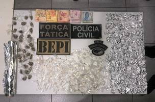 Polícia Apreende Grande Quantidade de Drogas em Parnaíba. (Foto: Reprodução/ SSP-PI)