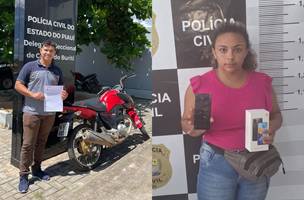 Polícia Civil devolve motos e celulares recuperados em ação contra roubos. (Foto: Reprodução/ SSP-PI)