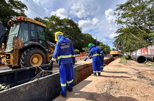 Teresina tem trânsito alterado devido a obras de saneamento. (Foto: Reprodução/ Ascom)