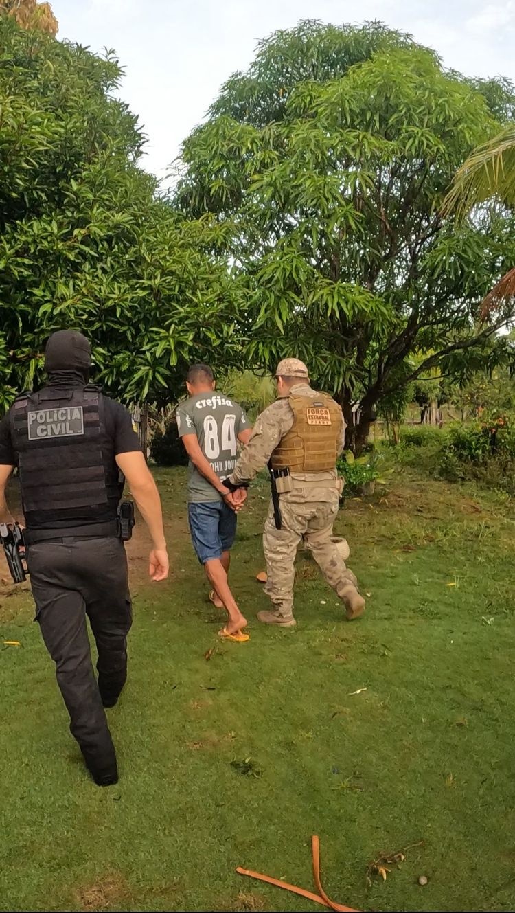 Homem preso por tentativa de homicídio em Pau D'arco do Piauí.