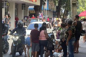 Motociclista atropela idosa no Centro de Teresina. (Foto: Luis Fernando Amaranes/Correio Piauiense)