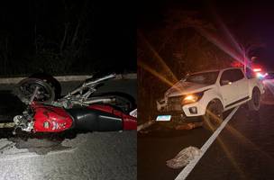 Mulher morre ao colidir moto com caminhonete no norte do Piauí. (Foto: ASCOM/PRF)