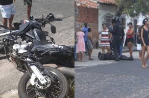 Policiais sofrem acidente durante perseguição. (Foto: Reprodução Redes Sociais)