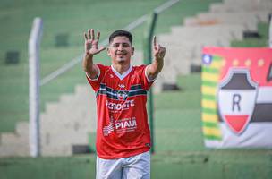 Tocantinópolis x River-PI - Série D do Brasileiro 2024 - Felipe Pará comemora gol. (Foto: Maria Vitória / River AC)