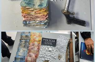 Três pessoas são presas por porte ilegal de arma e tráfico de drogas em Tamboril do Piauí. (Foto: Ascom SSP)