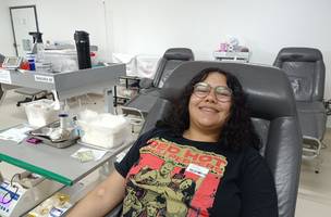 Wellen Carolyna, que começou a doar sangue aos 18 anos. (Foto: Ascom: SESAPI)