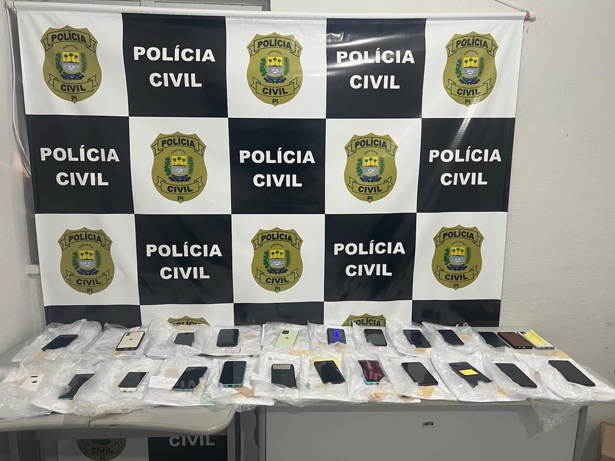 Cerca de 30 celulares são recuperado pela Policia Civil.