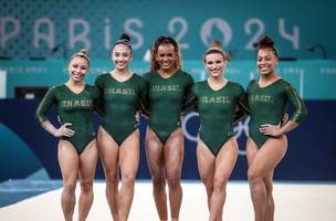 Ginástica artística brasileira conquista bronze na final por equipes. (Foto: Reprodução)