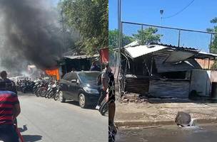 Incêndio em Trailer na zona Sudeste (Foto: Reprodução/Internet)