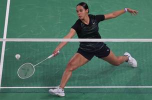 Juliana Vieira conquista primeira vitória do Brasil no badminton. (Foto: Reprodução)