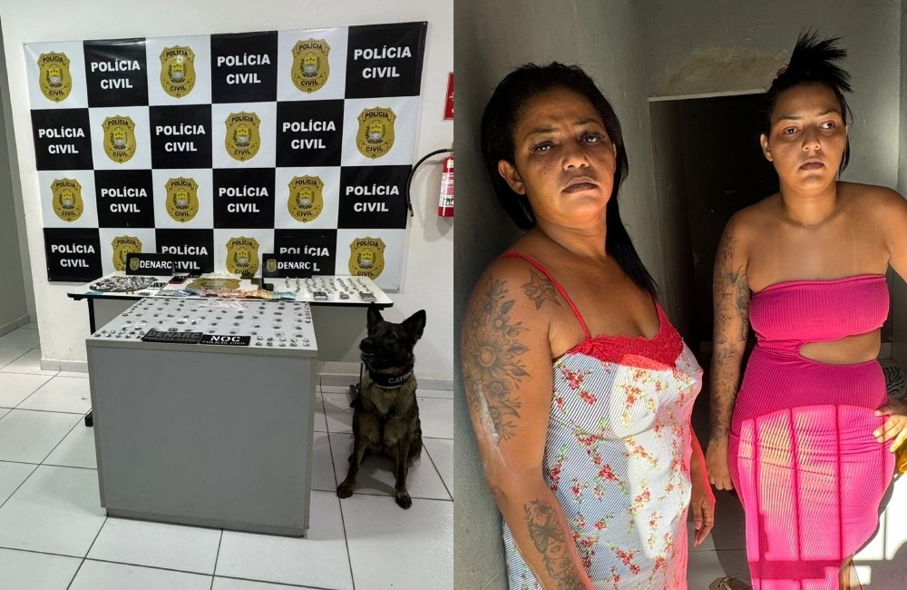 Mãe e filha são presas em operação contra tráfico de drogas em Teresina.