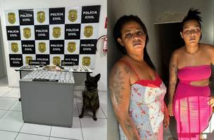 Mãe e filha são presas em operação contra tráfico de drogas em Teresina. (Foto: Divulgação/ SSP-PI)