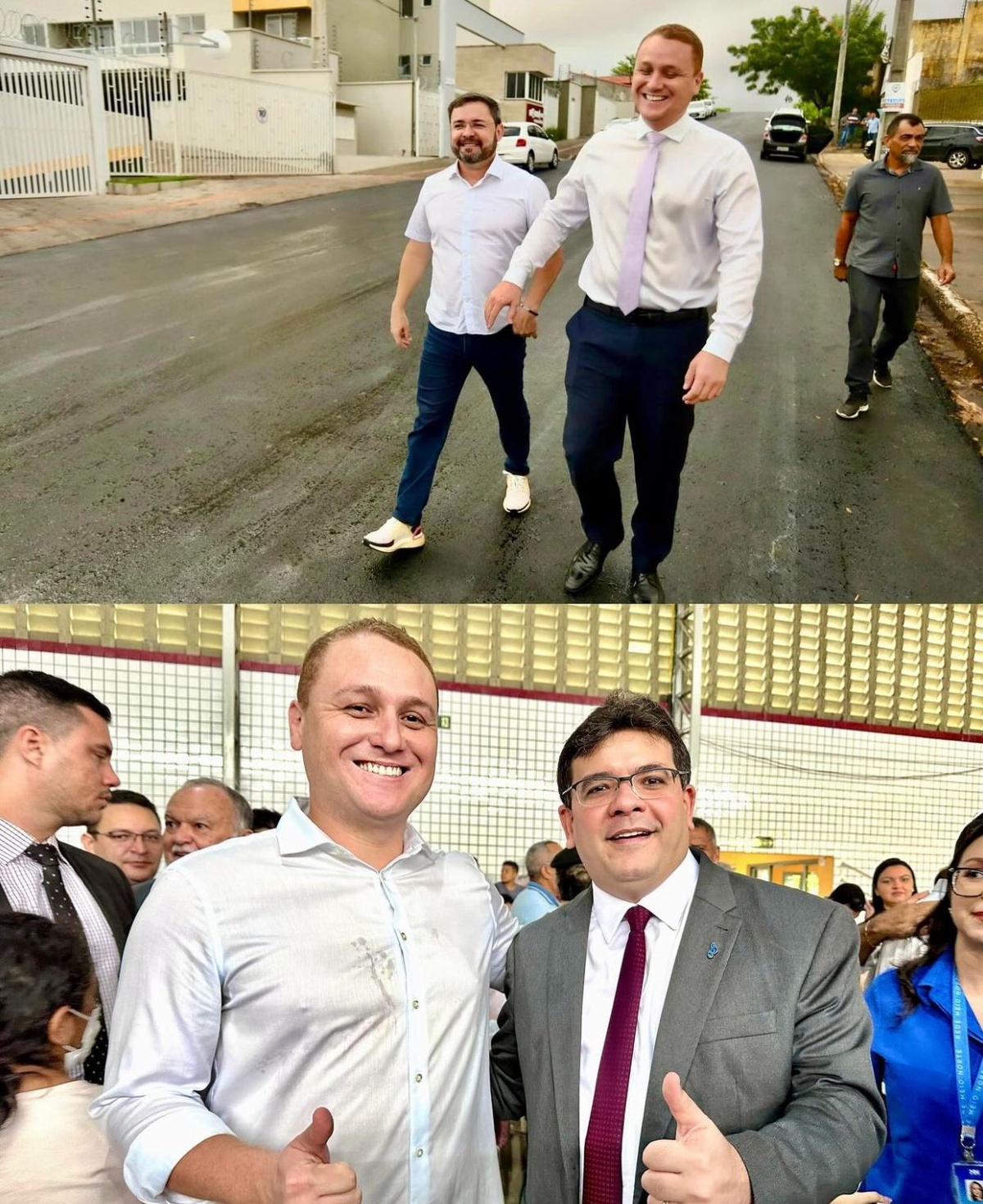 Vereador Venâncio ao lado do governador Rafael Fonteles e deputado Fábio Novo.