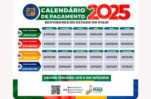 Calendário de pagamento servidores estaduais 2025. (Foto: Reprodução/ Ascom Sefaz)