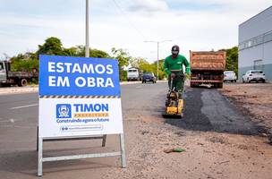 Prefeitura de Timon inicia operação tapa-buraco em mais de 30 ruas. (Foto: Reprodução/ Ascom)