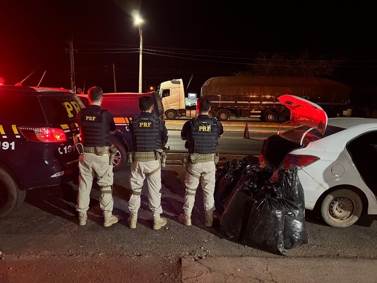 Homem é preso com quase 95 kg de maconha na BR-316.