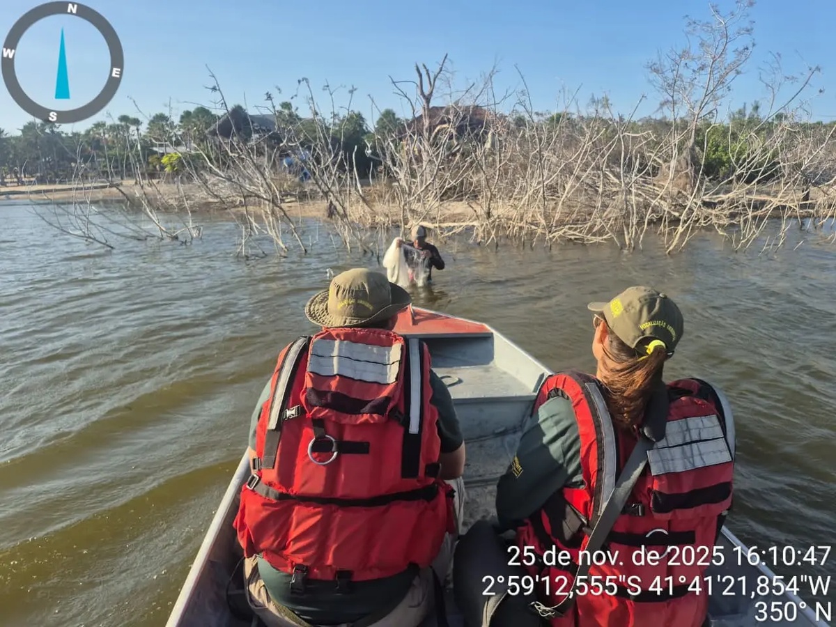Fiscalização na lagoa do portinho