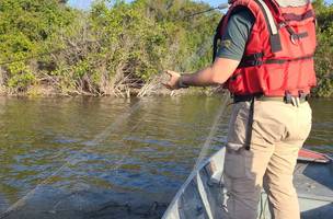 Fiscalização na lagoa do portinho (Foto: Ascom)