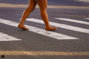 Faixa de pedestre da Avenida Maranhão em Teresina. (Foto: Narcílio Costa/ Correio Piauiense)
